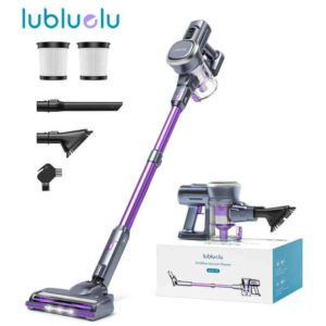 Lubluelu-Cordless Self-Standing Vacuum Cleaner, 25KPa leistungsstarke Saugkraft, 220W Stick Hoover für Tierhaare, Hartböden und Teppiche, 600ml Mülleimer
